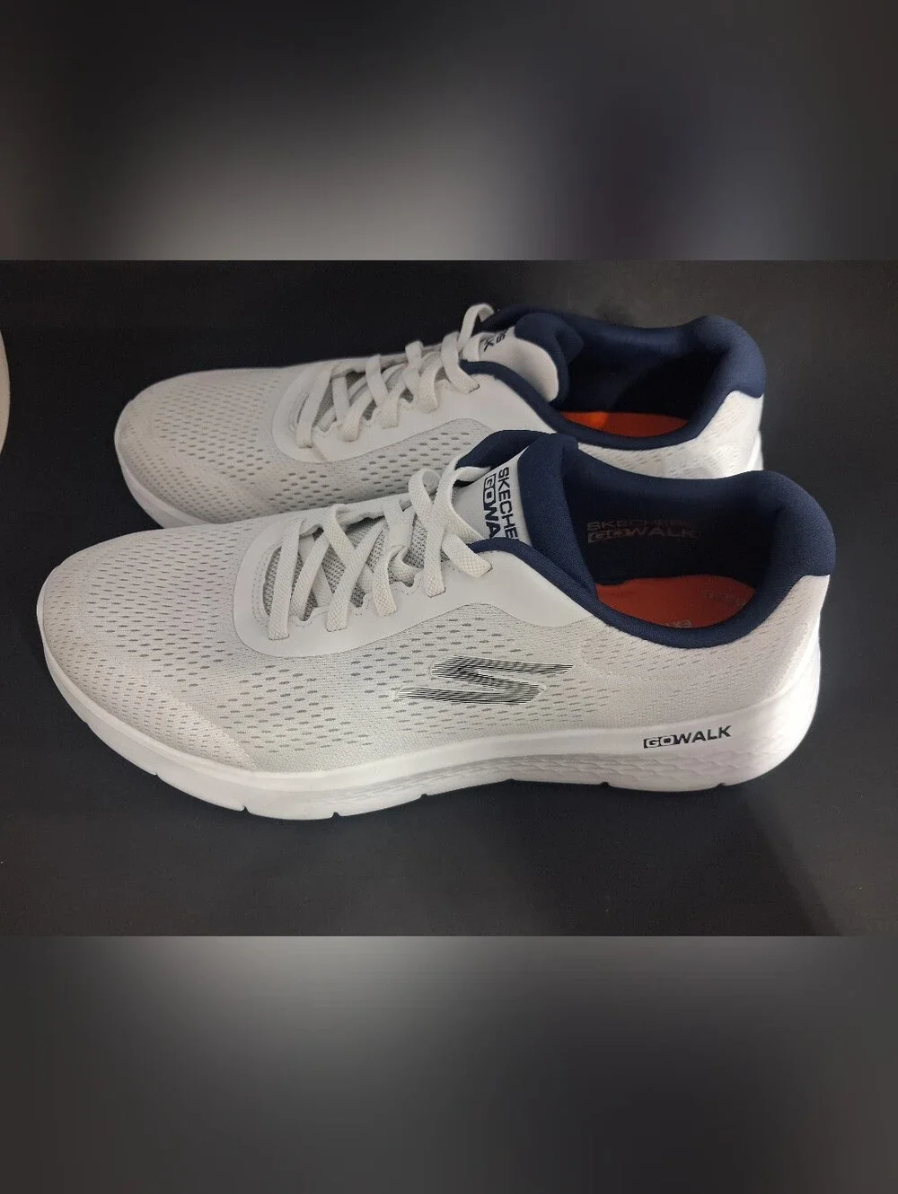 Men's Skechers White Mesh Athletic Sneaker